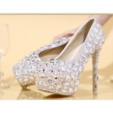 Scarpe da sposa in cristallo