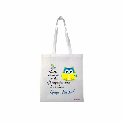 Borsa poliestere 36x40 scritta - poliestere,