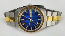 orologio uomo vintage blu ocean waves acciaio inox quarzo batteria grande 37mm