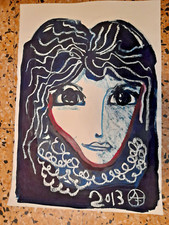  Acquarello Dipinto Su Cartoncino Pittore Federico Anselmi 55X75 cm