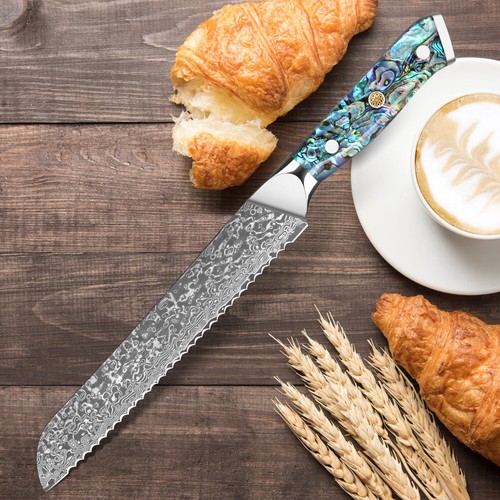Coltello pane damascato - , cm