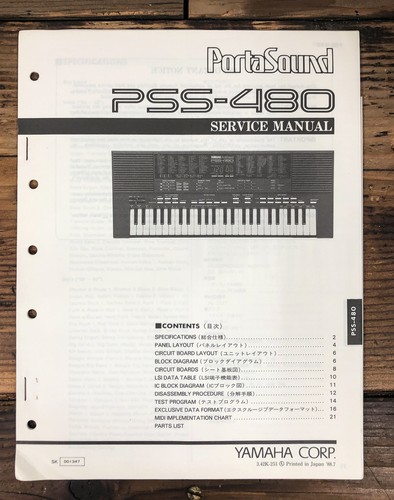 Yamaha pss 480 - yamaha, pss-480