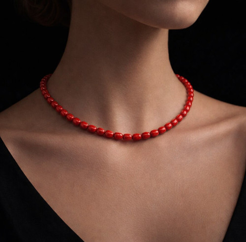 Collana donna 4x9 rossa - collana, mm
