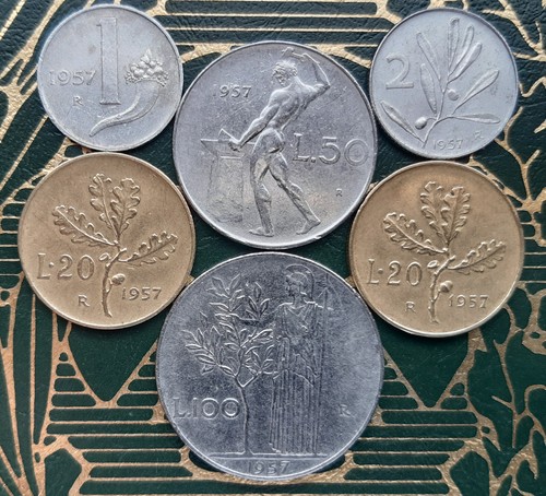Monete lire del 1957 - monete,