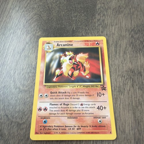 Carta pokemon arcanine wotc - carta,