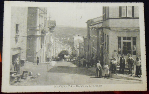 Cartolina macerata borgo - macerata,