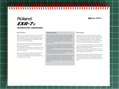 Roland exr manuale del - —,