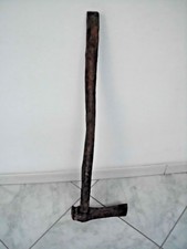 ANTICA  ASCIA VECCHIA ACCETTA  RURALE ATTREZZO SICILIANO LEGNO E FERRO FOGGIATO