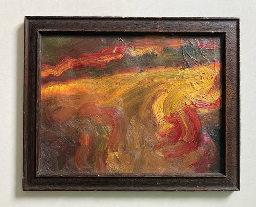 Dipinto olio vintage astratto