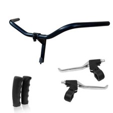 Manubrio bici acciaio - acciaio, nero