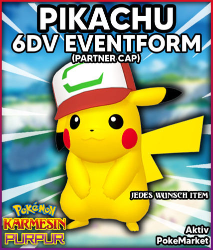 Pikachu partner cap evento - cap⚡,