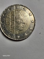 MONETA Rara 2 Euro Letzebuerg 2008 ERRORE di Conio Lettera “F” nella Stella