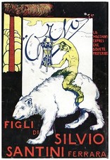 PUBBLICITA'1919 SANTINI FERRARA CAFFETTIERA ORSO MACCHINA EXPRES CAFFE' BOSCHINI