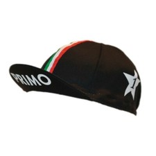 CAPPELLINO CAPPELLO CICLISMO BICICLETTA RETRO VINTAGE PRIMO ITALIA NERO