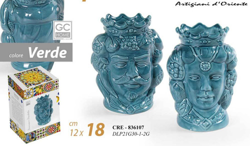 Coppia vaso testa - testa, di