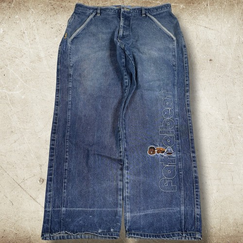 Jeans vintage fubu platino - jeans,