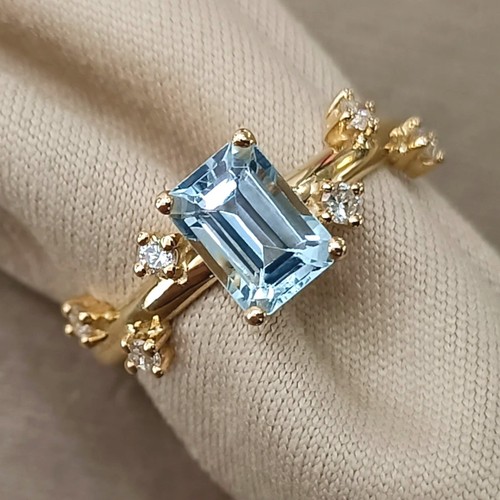 Anello acquamarina - anello,