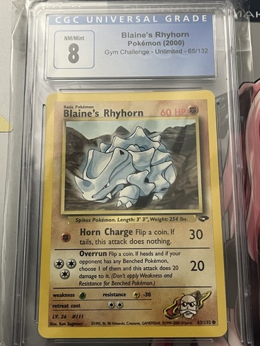 Pokémon tcg blaine rhyhorn - pokémon,