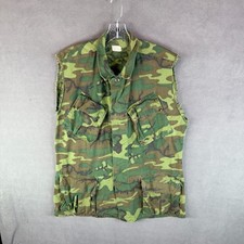 Cappotto mimetico vintage uomo militare popeline classe 2 M antivento tasca inclinata Vietnam