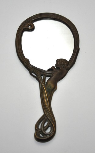 Vecchio specchio bronzo - vecchio,