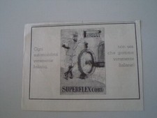 advertising Pubblicità 1929 PNEUMATICI PIRELLI SUPERFLEX CORD