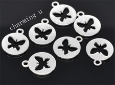 3 pz charms  farfalla color