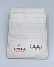 Omega porta garanzia warranty holder Olimpiadi Olympic Games pelle bianca