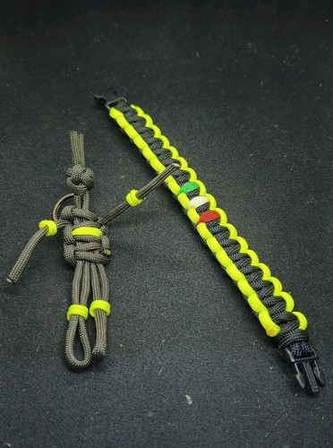 Bracciale paracord nero - paracord, nero/