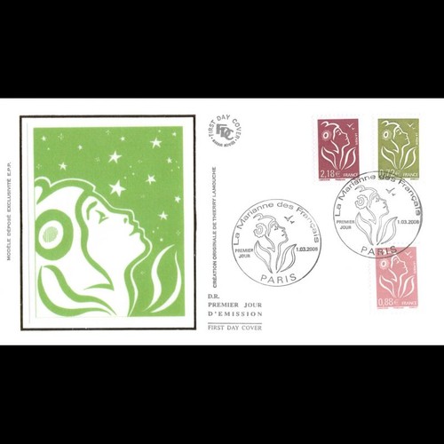 Fdc soie marianne des - soie,