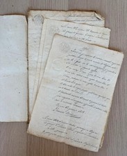 Manoscritti Antichi, Documenti 1800 Con Timbri Del Regno Delle Due Sicilie