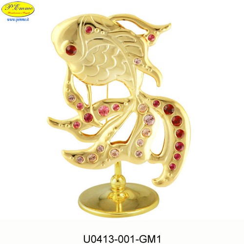 Pesce palla rosso gold - rosso,