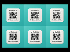 6X Etichette adesive PROFESSIONALI - QR CODE Operatore DRONE d-flight UAS SAPR