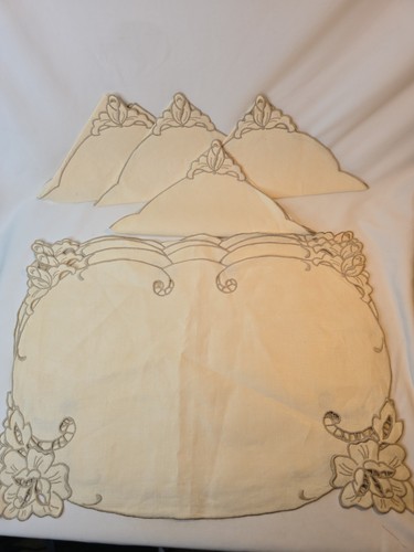 Vtg placemat napkins - 4, placemat,4