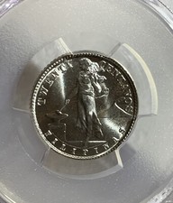 1944 D Filippine argento 20 centesimi, PCGS MS66