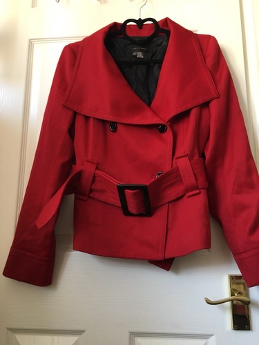 Giacca zara rossa con - rossa, cintura