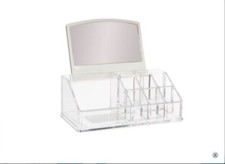 ORGANIZER ACRILICO ESPOSITORE COSMETICI PORTA TRUCCHI PORTA PENNELLI MAKE UP