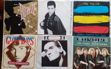 Lotto 6 Lp  45 giri - David Bowie -Police-Prince-Springsteen - Europe-Feargal