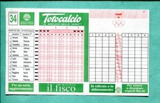Schedina Totocalcio N.34 del