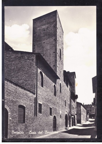 Cartolina certaldo casa del - certaldo,