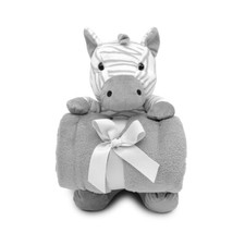 Plaid pile 75x90 cm con peluche Zebra Z534