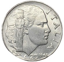 20 CENTESIMI 1942 XX -