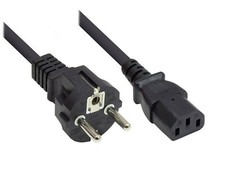 CAVO ALIMENTAZIONE VDE 1,8M SPINA PRESA SCHUKO COMPUTER STAMPANTE PC