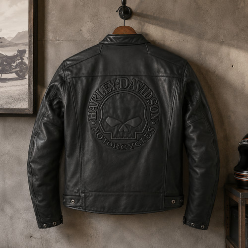 Giacca moto biker uomo harley - uomo,