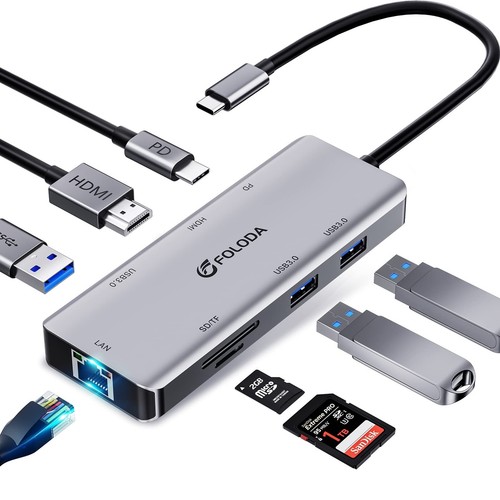 Usb pro hub hdmi 60hz - hub, 8