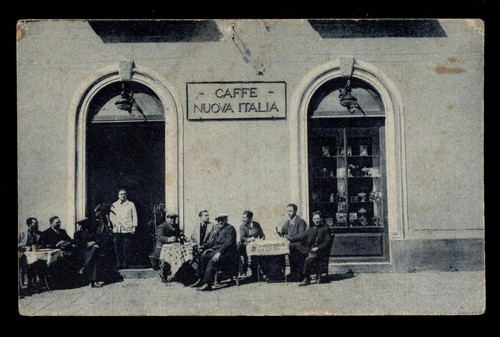 Cartolina pedara caffè - pedara, nuova