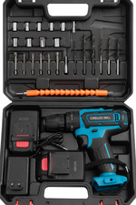 Trapano a Percussione Avvitatore Batteria Litio Perforatore 850W Doppia Batteria