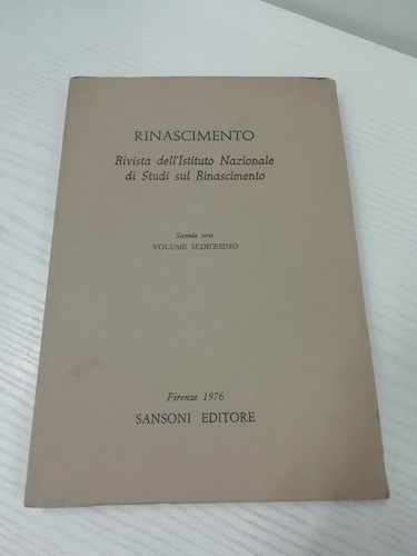 Rinascimento vol rivista - rinascimento,