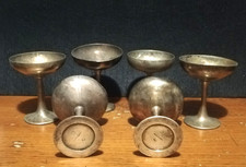 Coppe Macedonia set coppe gelato Fratelli Calderoni alpacca argentato anni 50