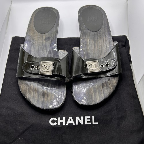 Sandali chanel legno con - sandali, in