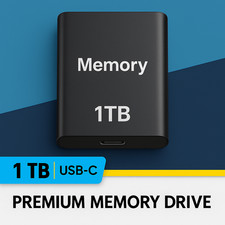 Memoria Portatile 1TB USB-C • Archiviazione File Foto Video - Pc Mac Android